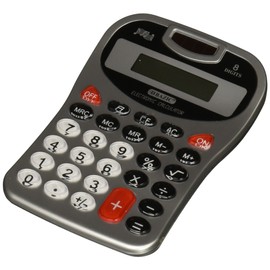 BAZIC 8-Digit Silver Desktop Calculator w/ Tone