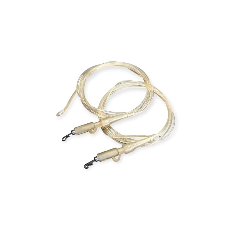 Twin pack fluorocarbon carp Leaders Carp safety lead Clips Quick