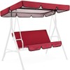 Outdoor Terrace 3 Seat Swing Seat Waterproof Cover Swing Top