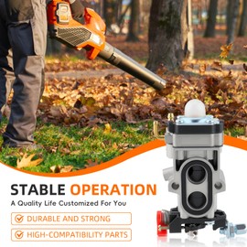 GoaMotors WAY79 Carburetor with Air Filter Fuel Filter Fuel Line Primer Bulb Compatible with Redmax EBZ7500 Backpack Blower Replace 581156101 544363001