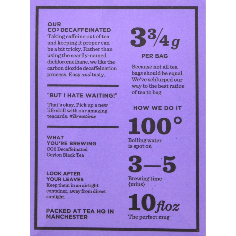 Brew Tea Co Decaffeinated Ceylon Proper Tea Bags, 56 g