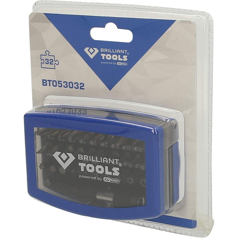 BRILLIANT TOOLS BT053032 Bit Set 32-Piece [Powered by KS Tools]