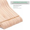 Nature Smile 20 Pack Unfinished Natural Solid Wooden Clothes Hangers