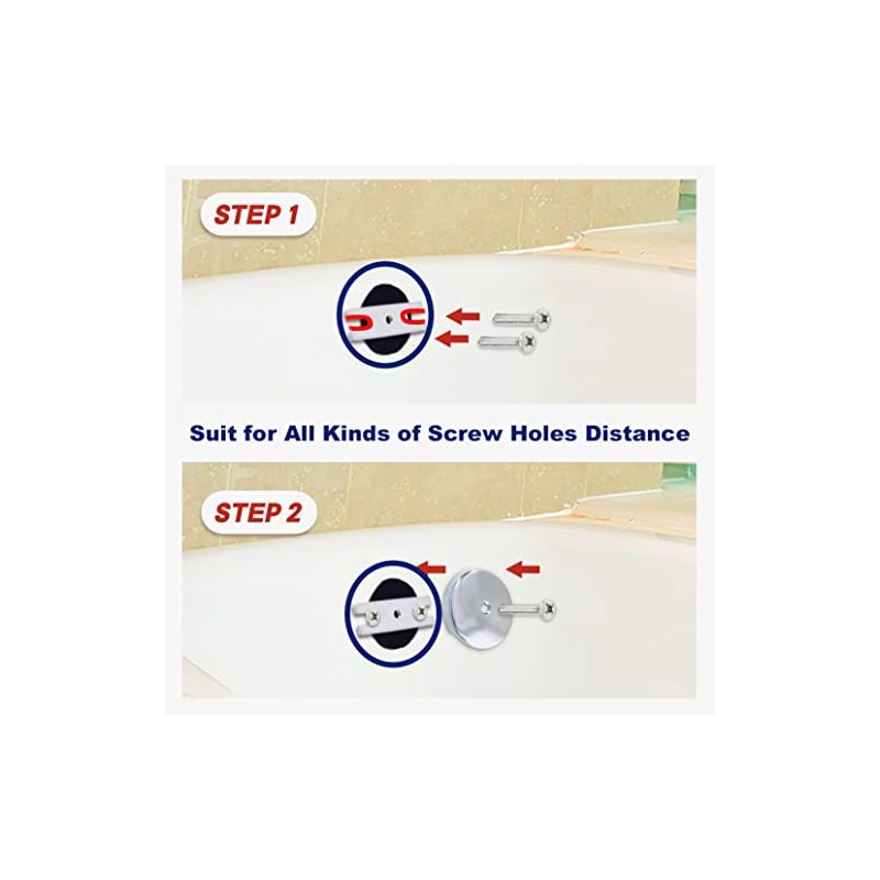 Single Hole Bathtub Drain Overflow Plate/Tub Overflow Drain Ccover with