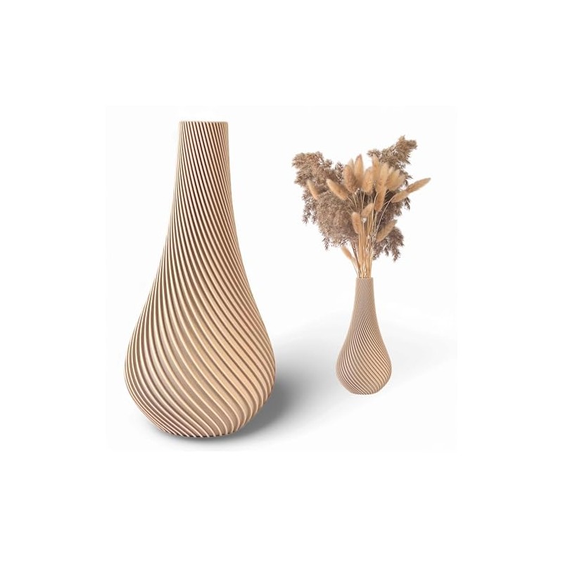 Blumenvase unzerbrechlich 20 cm, modern, Vase beige, Home Deko, Boho,