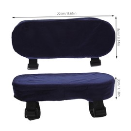 KOMBIUDA Office Chair Pad Set Gaming Chair Pillow Arm Rest Cushions Elbow Pads Back Support Cushion Dark Blue