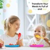 PLASKIDY Kids Plates Set of 12 - Toddler Plastic Dinner