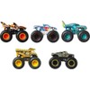 Hot Wheels Monster Trucks Crash Crew, 5-Pack Vehicles with Tiger