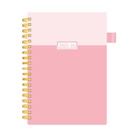 Planner 2025-2026, Academic Planners for Teacher & Student, AIMPEAK Weekly & Monthly Calendar Planner for Women, Daily Planners run from Jul.2025 - Jun.2026, Monthly Tabs, Spiral Binding, Pink, 7"x10"