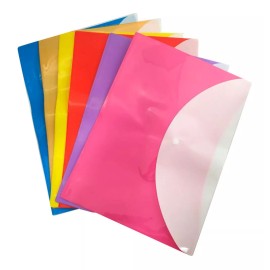 Lecute 12 Carpetas Folder Plastico Oficio Colores Documentos Broche
