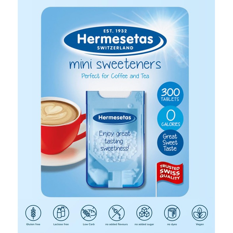 3x 300 Tablets Hermesetas Mini Sweeteners - Bundled by Smart