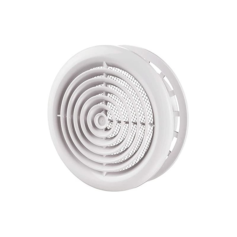 Blauberg UK DPR 100 Internal Ventilation Grille Round White 4"
