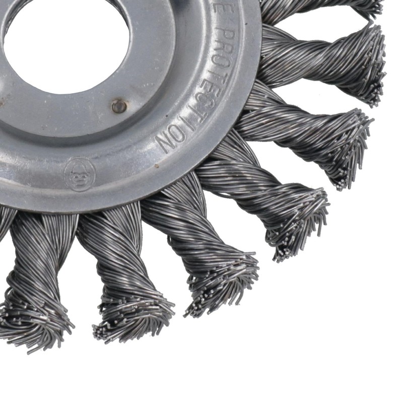 Flat Twist Knot Wire Wheel Brush 115mm 22.2 Bore Deburring