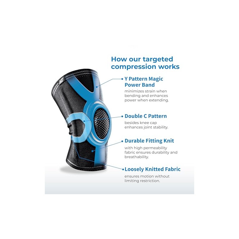LP Support 170XT Premium Compression Knee Sleeve with Silicone Patella