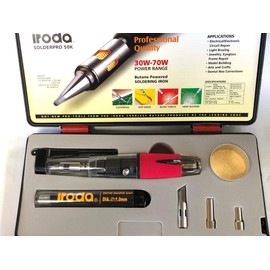 Iroda SOLDERPRO 50 Cordless Refillable Butane Soldering Iron and Torch Kit