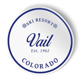 Squiddy Vail Colorado - Vinyl Sticker for Car, Laptop, Notebook (4" Tall)