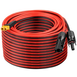 XRDS -RF Solar Connector to XT60 Cable 100FT, 10AWG Solar to XT60 Female Extension Cable, 600V Rated Power Cable for Solar Panels, Batteries, Power Stations – Heavy-Duty High Current Transfer