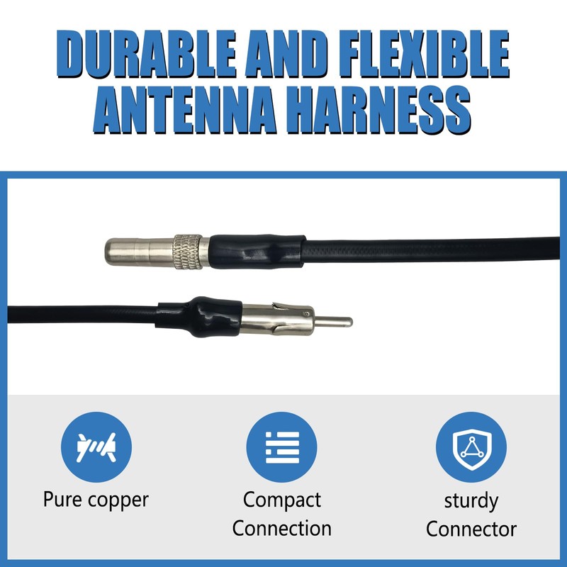 SYudwen Radio Antenna Adapter Male Plug, Cable Connector, Stereo FM