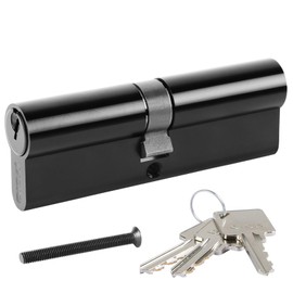 DIDA® 100mm Euro Barrel Lock 45/55 Door Barrel Lock with Key UPVC Door Lock Barrel Profile Lock with 3 Keys Anti-Pick Anti-Bump Anti-Drill Euro Cylinder Lock High Security Nickel BS EN 1303:2005 B
