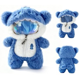 DONGFANGB Love Kigurumi, Shark Costume, Compatible with Dolls, Changeable Clothes, Cute Design, Costume, Collection Item (Blue Shark)