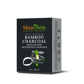 SheaOlein- ACTIVATED BAMBOO CHARCOAL DEEP CLEANSE DETOXIFYING SOAP BAR 5 oz. (6 Bars)