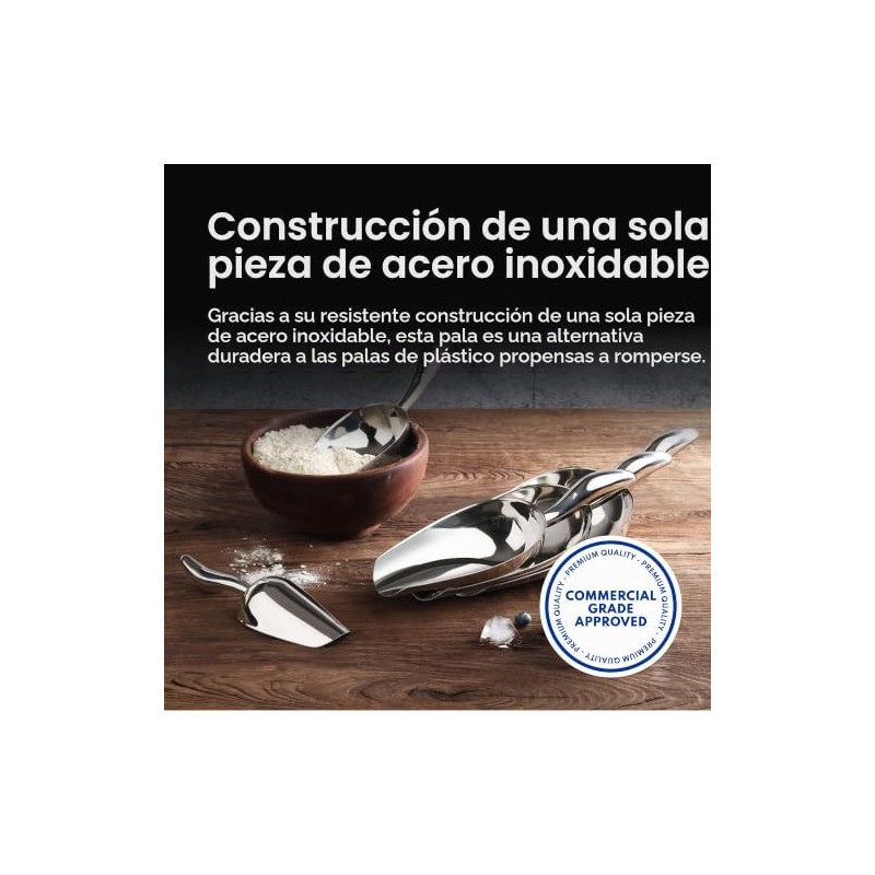 New Star Foodservice 1028508 Cuchara de Utilidad de Acero Inoxidable