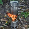 Stainless Steel Cookware Set Portable Camping Stove Cooking Pot Set