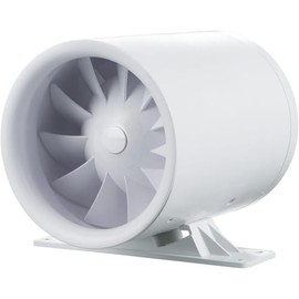 Blauberg UK Ducto 100 Blauberg Line Duct Mounted Extractor Fan Standard-100 mm, 7.5 W, 240 V, Brilliant White, 4"/100mm Standard