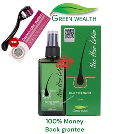 Original Neo Hair Lotion 120ml With Derma Roller Effective Hair Growing After Using 3 Bottle