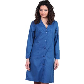 Women Cotton Workwear Beautician Food Cleaning School Colonial, azure blue
