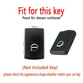 HIBEYO Smart Car Key Case Fits Volvo Cover Leather Protective Case Key Case for Volvo C30 S60 S80 S90 V60 V70 V90 XC40 XC60 XC70 XC90 S60L T5 T6 T8 Key Box Case Black