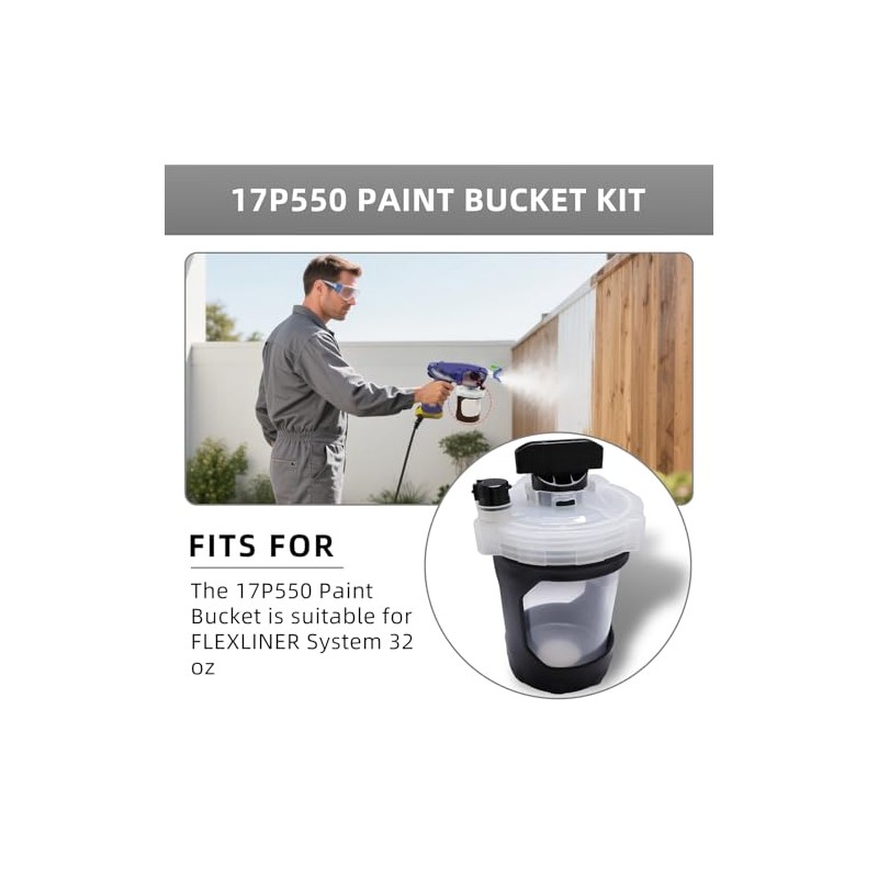 17P550 Paint Bucket Fits for FLEXLINER System 32 OZ
