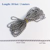 KOCOZA 10 Feet 4.5mm Ball Bead Chain with 5 Connectors