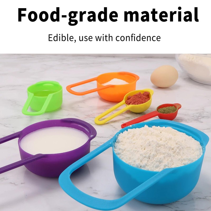 Set of 6 Measuring Cups for Baking, Cup Measurements Set,