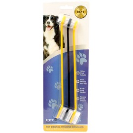 Pet Republique Dog Toothbrush Set of 6 – Dual Headed Dental Hygiene Brushes for Small to Large Dogs, Cats, and Most Pets