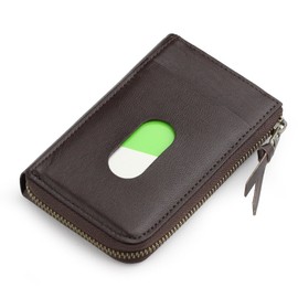 Avies Genuine Leather Pass Case, Card Case, Made in Japan, dark brown