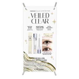 [Bora Medicos] Lash Clinic Veiled Clear Mini Banner (Includes Holder) Korean Banner / [보라메디코스] 래쉬클리닉 베일드클리어 미니배너 (거치대포함) 국문배너
