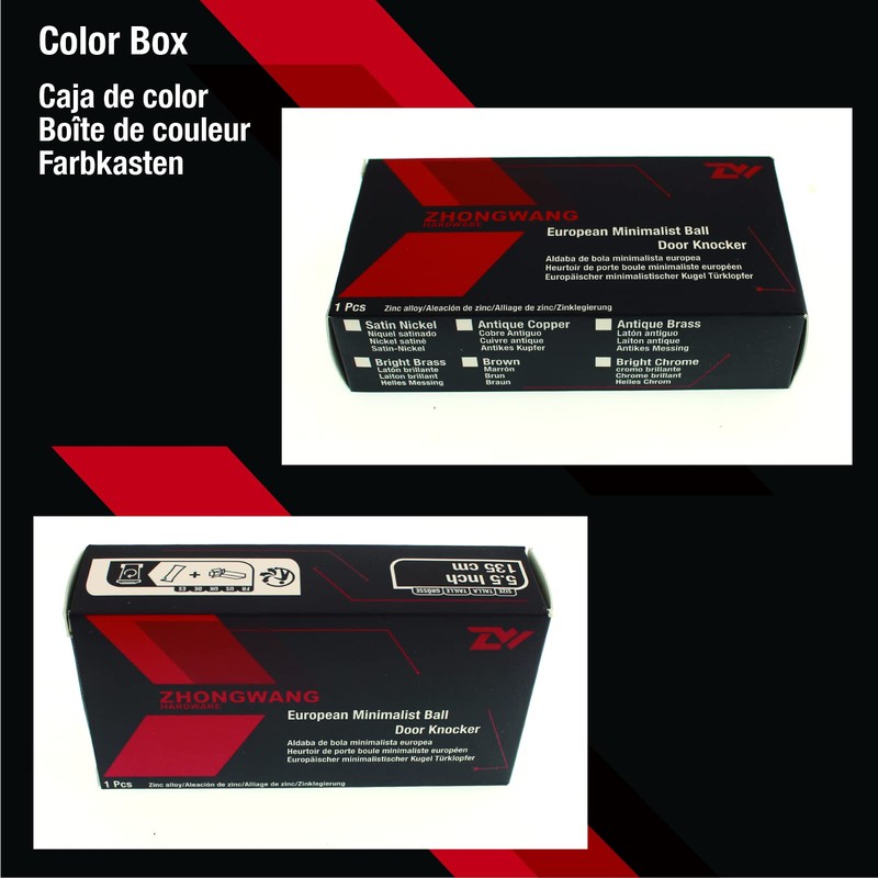 ZhongWang European Minimalist Ball Door Knocker (Antique Brass)