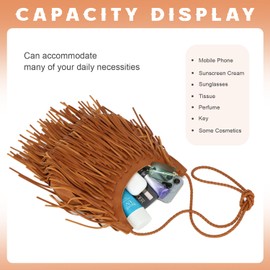 Syrads Hobo Bags for Women Shoulder Bag Women's Tassel Hobo and Shoulder Handbags, brown
