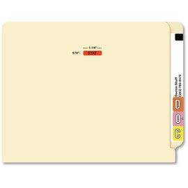Doctor Stuff - File Folder Chart Labels, MAP343, Stat, Medical Chart Stickers, Fluorescent Red/Black, 1-1/4" x 5/16", 500 per Box