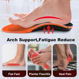 AYATAHA Electric Heated Plantar Insoles, Foot Warmers with Rechargeable Li-Ion Battery, Heavy Duty High Arch Inserts Outdoor Sports, Fatigue Reduce, Size L