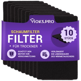 Vioks.pro 10x Dryer Filter 240 x 155 mm Replacement for Beko 2964840200, Beko Filter Dryer Beko Heat Pump Dryer Filter, Beko DH8534GX0 Filter