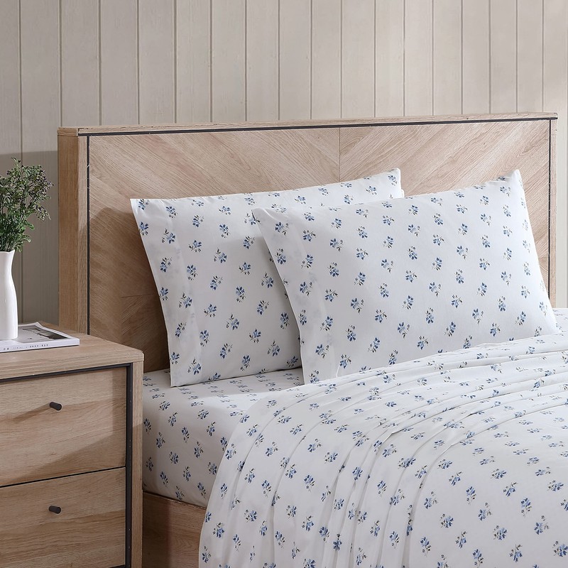 Stone Cottage - Twin Sheets, Cotton Percale Bedding Set, Crisp