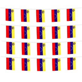 FFILL Venezuelians Banner Flag String,Venezuela Mini Flag Small Banner, for Party, Shops and Bars Decorations, (Venezuela)