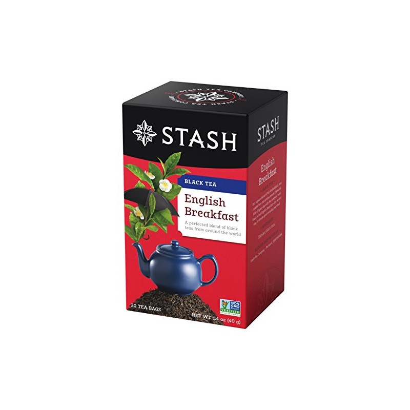 Stash Tea English Breakfast Tea, 20 Count (Pack of 6)