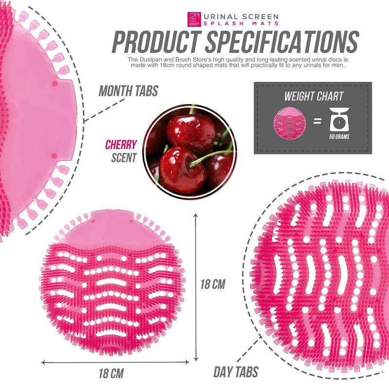 Urinal Screen Splash Mats, Scented Toilet Deodorizer and Urinal Splash