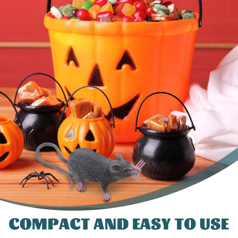 JOINPAYA 10pcs Realistic Fake Rat Mouse: Plastic Rubber Rat Mice