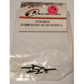 Duratrax Cap Head Machine Screws 2x16mm Hex Head Rc Hardware 6 pcs DTXC8639