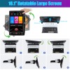 ESSGOO 1DIN 10" 360° Rotatable Car Stereo Touchscreen Screen Bluetooth