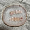 One stone parts-focused gel nails - Mini Square / One
